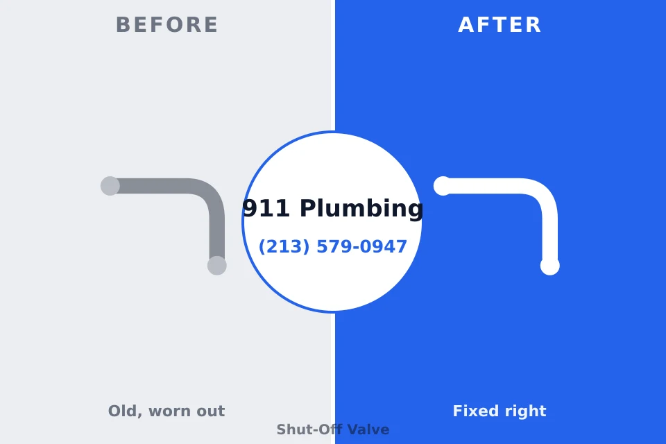 Before and after: plumbing repair McConnell AFB, KS